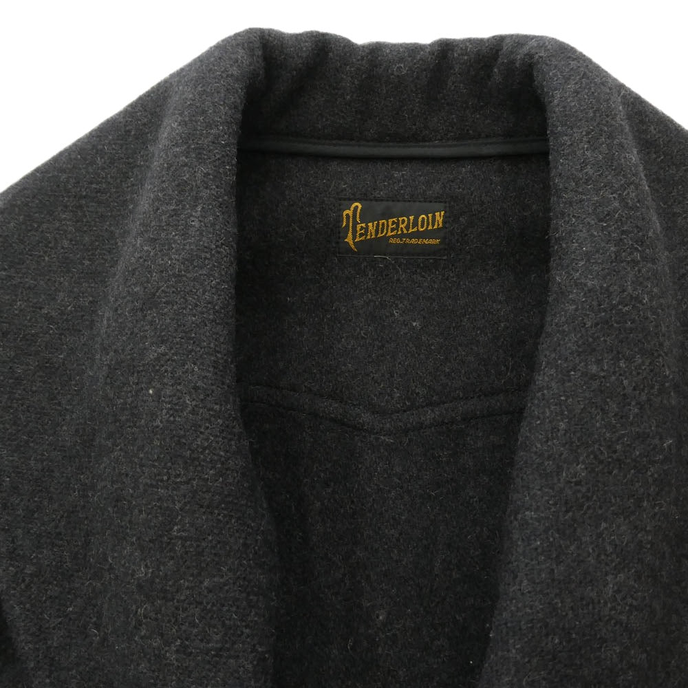 TENDERLOIN テンダーロイン T-RAIL ROADER SPECIAL HEATHER レザー切替 レイルローダー スペシャル Pコート チャコール系 M【中古】