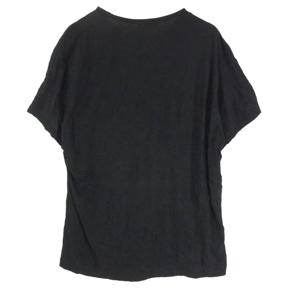 Yohji Yamamoto POUR HOMME ヨウジヤマモトプールオム 20SS HN-T87-889 天竺シワ加工 半袖カットソー Tシャツ ブラック系 3【中古】