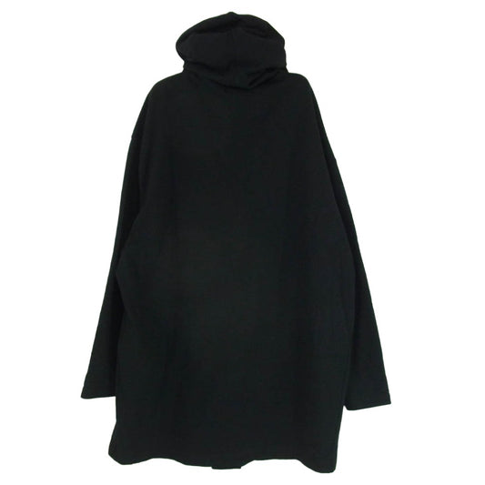 Yohji Yamamoto ヨウジヤマモト 25SS HP-T57-075 Regulation Hooded Coat レギュレーション フーデッドコート スウェット ジップアップ パーカー ブラック系 ２【中古】