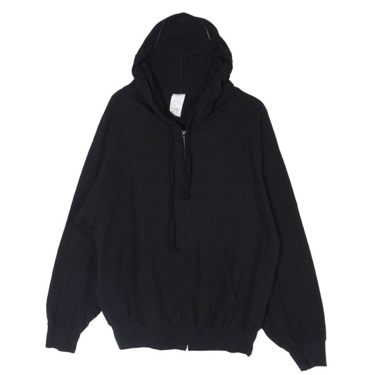 COMOLI コモリ 26SS D01-05039 JERSEY ZIP PARKA ジャージ ジップ パーカー ブラック系 3【美品】【中古】