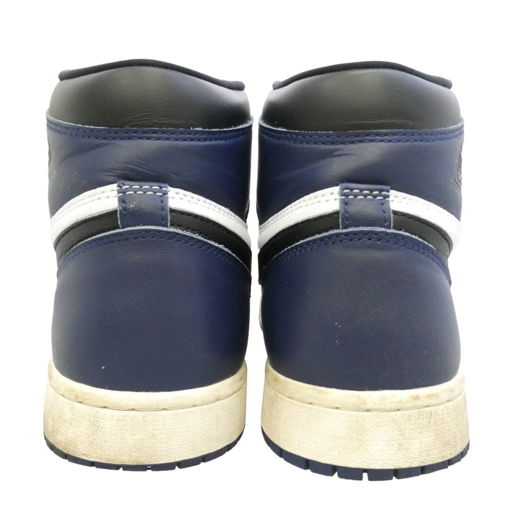 NIKE ナイキ DZ5485-401 Air Jordan 1 Retro High OG Midnight Navy AJ1 エアジョーダン1 レトロ ハイ OG ハイカットスニーカー ホワイト系 ネイビー系 28cm【中古】