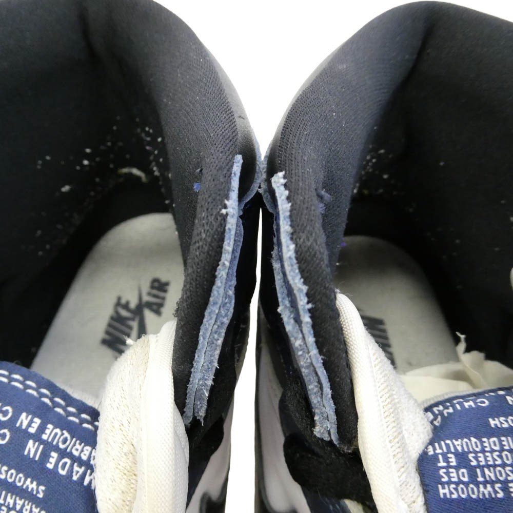 NIKE ナイキ DZ5485-401 Air Jordan 1 Retro High OG Midnight Navy AJ1 エアジョーダン1 レトロ ハイ OG ハイカットスニーカー ホワイト系 ネイビー系 28cm【中古】