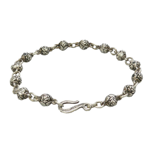 ROYAL ORDER ロイヤルオーダー ROSE BEAD ローズ ビーズ ブレスレット シルバー系【中古】