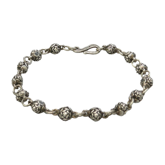 ROYAL ORDER ロイヤルオーダー ROSE BEAD ローズ ビーズ ブレスレット シルバー系【中古】
