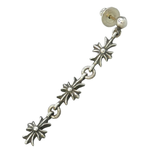 CHROME HEARTS クロムハーツ（原本無） TINY E CH PLS 3 タイニーE CHプラス 3ドロップ ピアス シルバー系【中古】