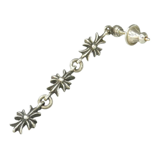 CHROME HEARTS クロムハーツ（原本無） TINY E CH PLS 3 タイニーE CHプラス 3ドロップ ピアス シルバー系【中古】