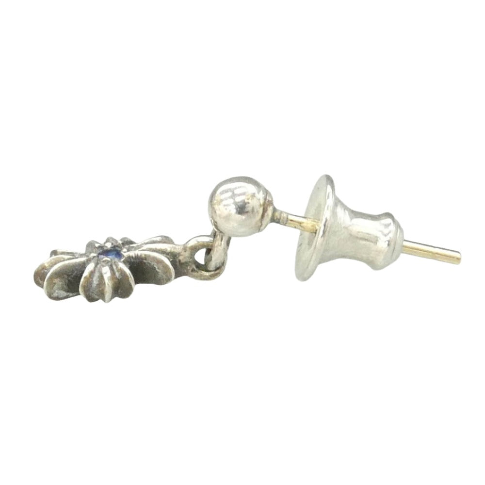 CHROME HEARTS クロムハーツ（原本無） TNY E CH PLS 1 SAP タイニーE CHプラス ドロップ ピアス 1サファイア シルバー系 ブルー系【中古】