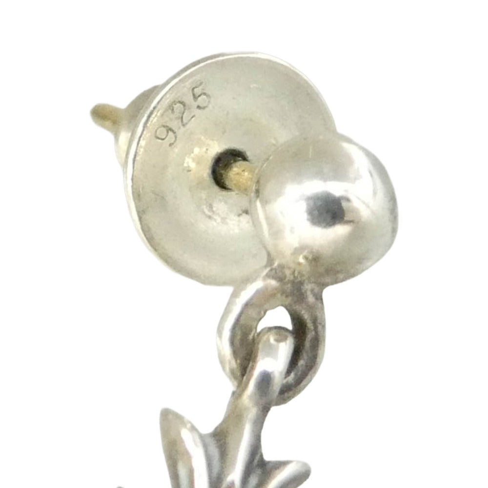 CHROME HEARTS クロムハーツ（原本無） TNY E CH PLS 1 SAP タイニーE CHプラス ドロップ ピアス 1サファイア シルバー系 ブルー系【中古】