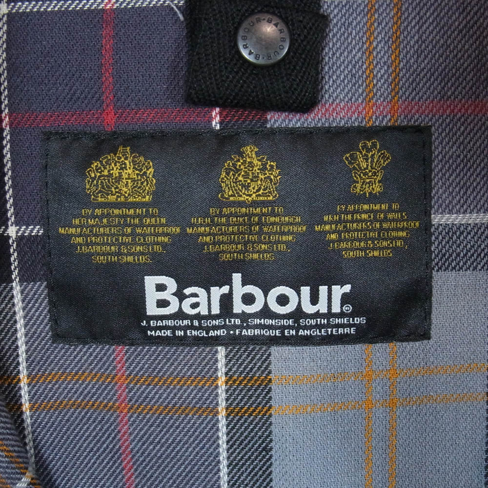 Barbour バブアー MWX0318 BEDALE SL ビデイル スリムフィット オイルドジャケット ブラック系 38【中古】
