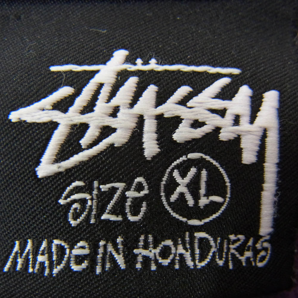 STUSSY ステューシー Old Phone Tee Pigment Dyed ピグメントダイ オールドフォン プリント Tシャツ 半袖カットソー パープル系 XL【中古】