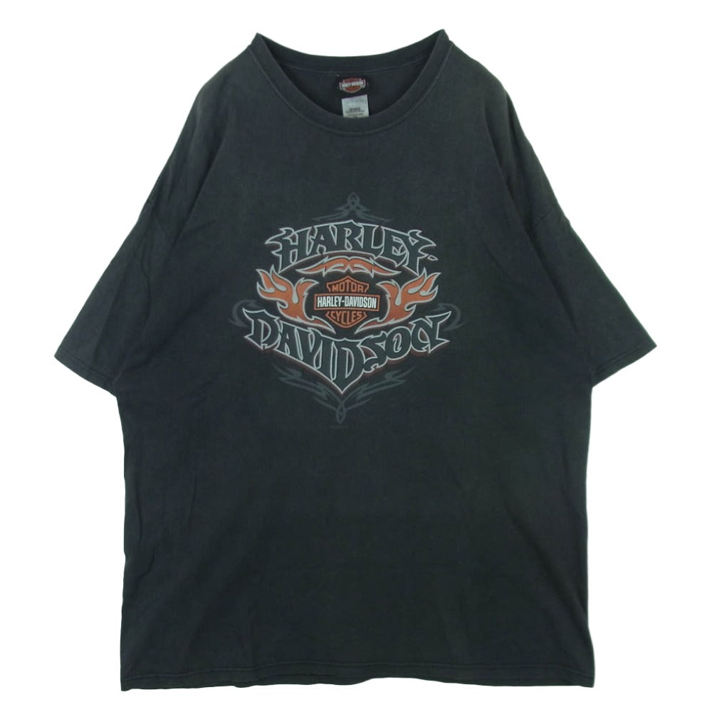HARLEY DAVIDSON ハーレーダビッドソン 00's イーグルプリント Tシャツ 半袖 カットソー コットン グレー系 3XL【中古】