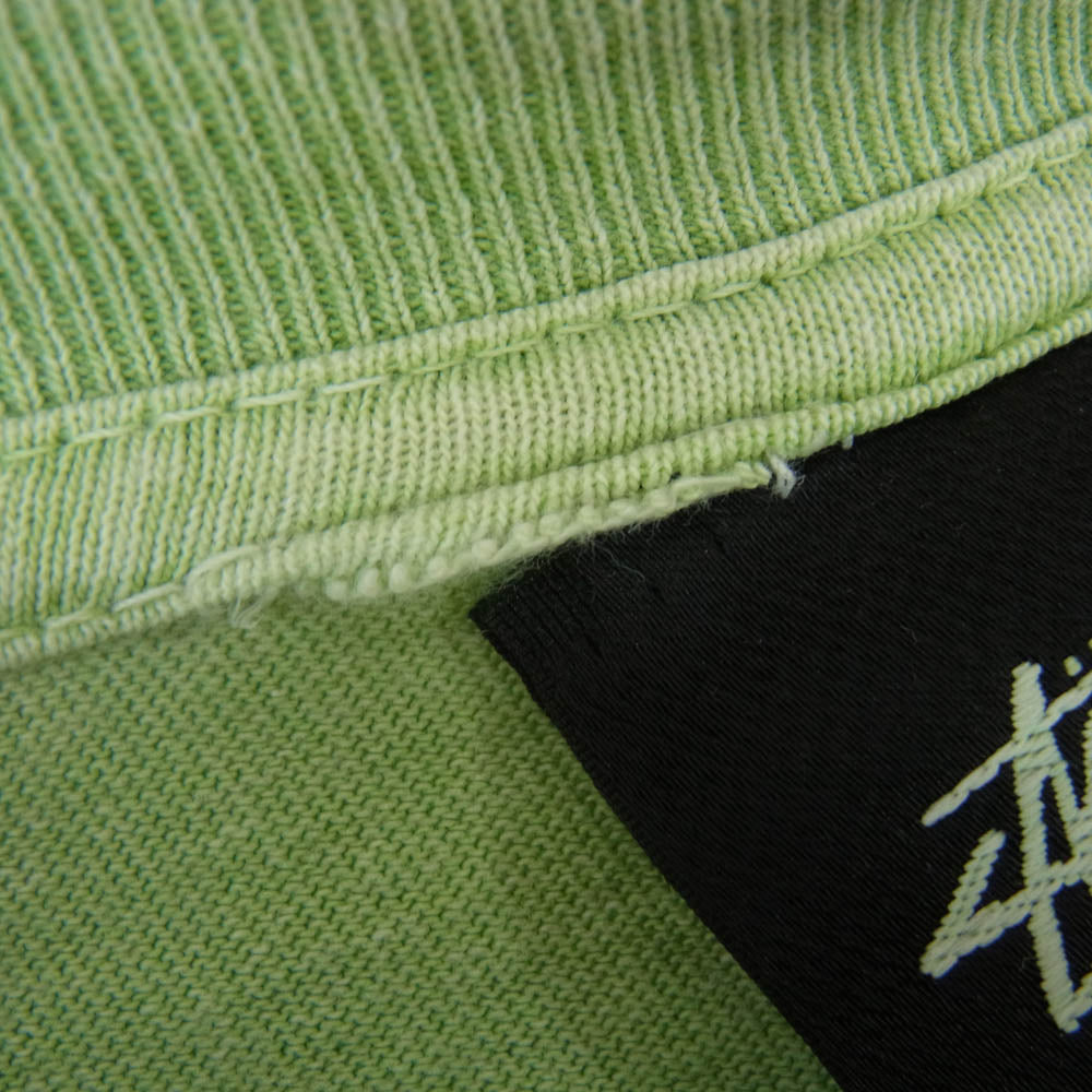 STUSSY ステューシー USA製 PEACE HAND ピースハンド プリント Tシャツ 半袖カットソー グリーン系 XL【中古】