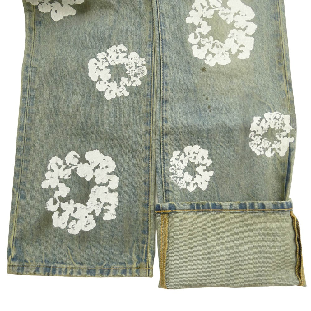 デニムティアーズ SS26BSTRAIGHT1683 Straight Denim Pants Dirty Wash ダーティー ウォッシュ ストレート デニムパンツ インディゴブルー系 34【美品】【中古】