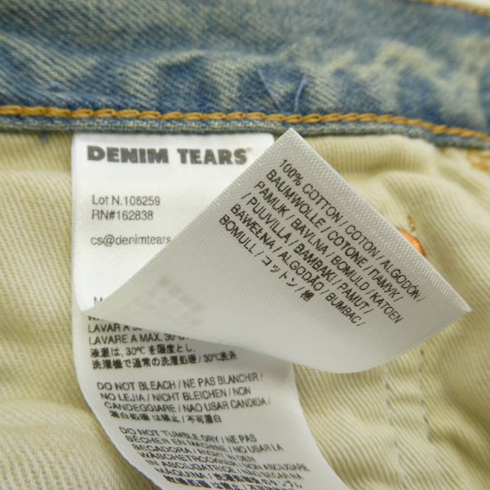 デニムティアーズ SS26BSTRAIGHT1683 Straight Denim Pants Dirty Wash ダーティー ウォッシュ ストレート デニムパンツ インディゴブルー系 34【美品】【中古】
