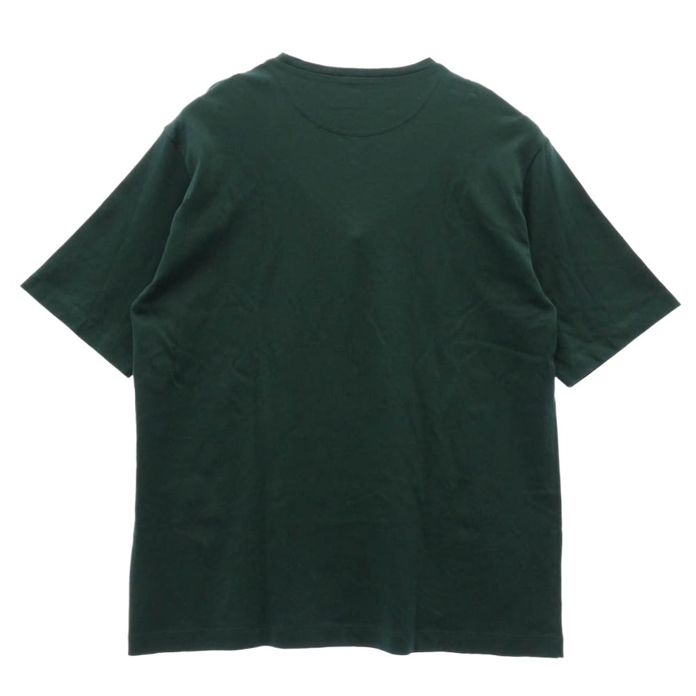 PRADA プラダ ujn861 三角ロゴプレート トライアングルロゴ オーバーサイズ クルーネック 半袖 Tシャツ カットソー グリーン系 XL【美品】【中古】