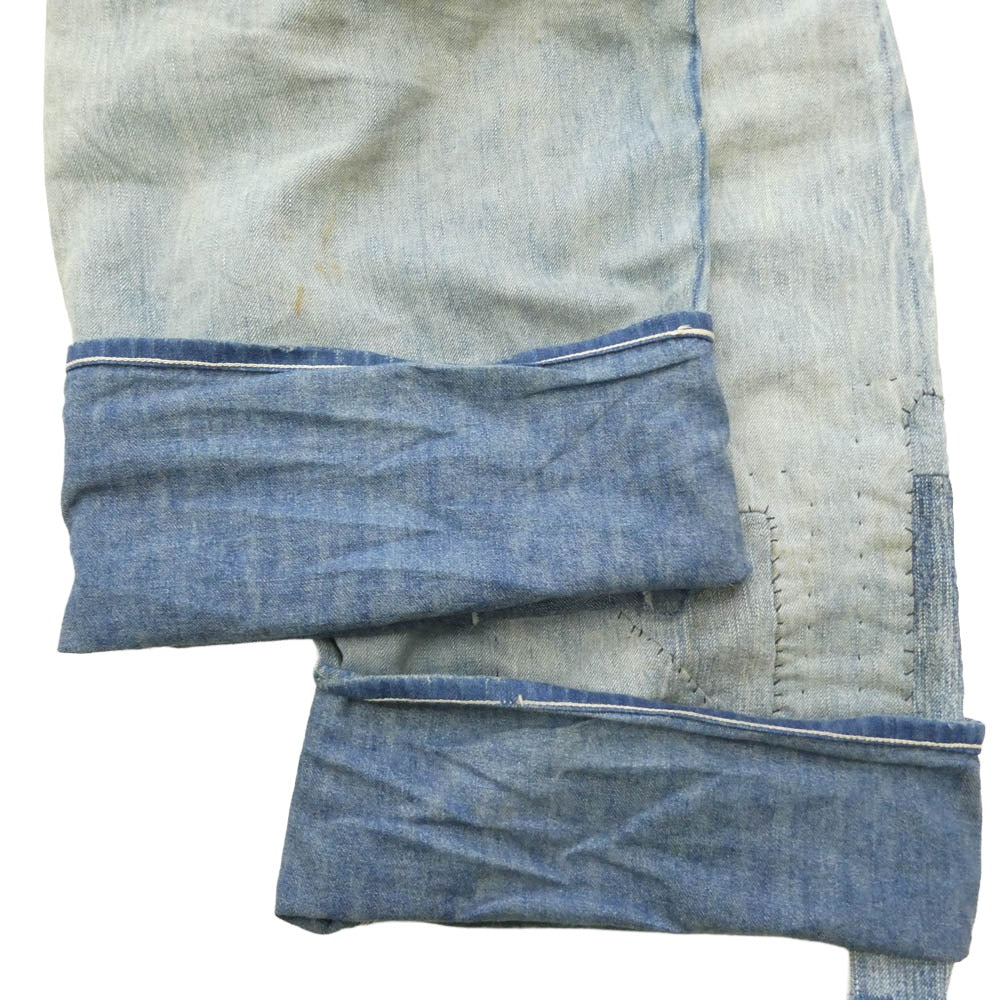 SAINT MICHAEL セントマイケル 25AW SM-HR1-0000-085 PAINTER PANTS DAMAGE ヴィンテージ加工 ペインターパンツ ダメージ デニム パンツ インディゴブルー系 XL【美品】【中古】