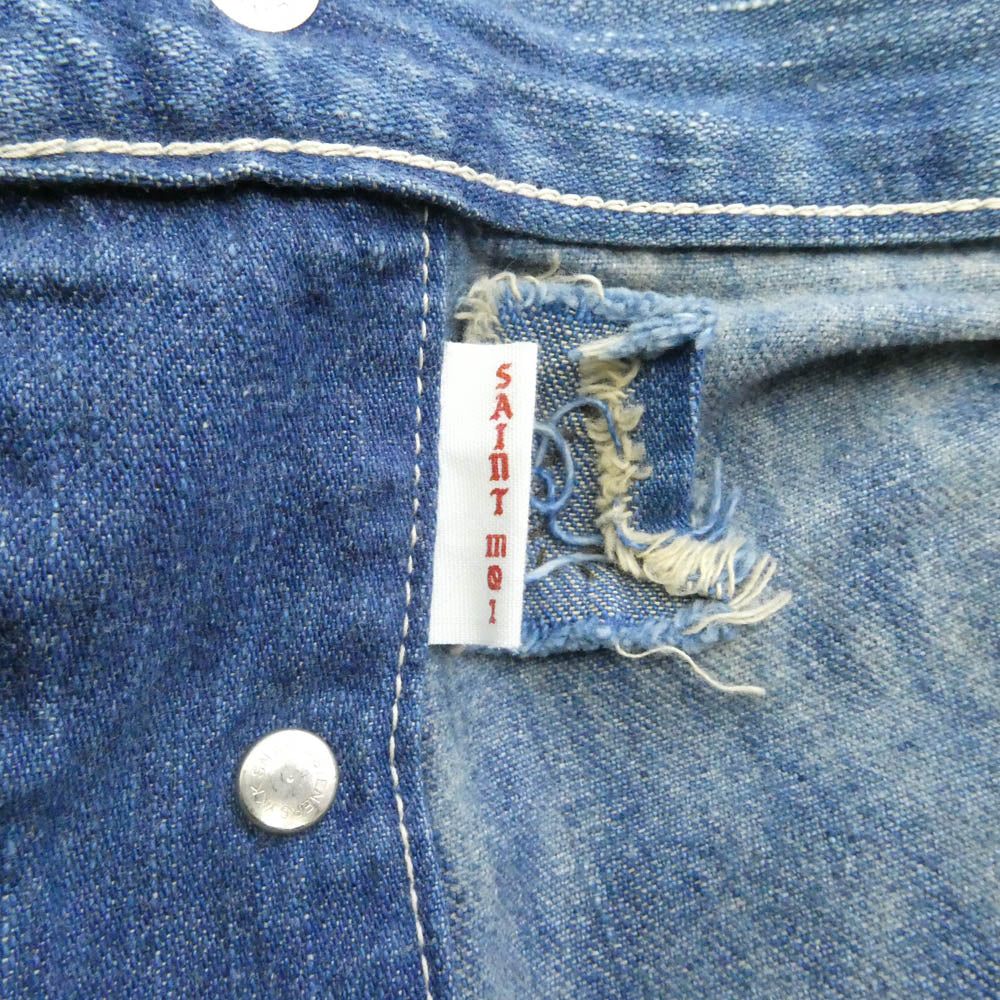 SAINT MICHAEL セントマイケル 25AW SM-HR1-0000-085 PAINTER PANTS DAMAGE ヴィンテージ加工 ペインターパンツ ダメージ デニム パンツ インディゴブルー系 XL【美品】【中古】 SAINT MICHAEL セントマイケル 25AW SM-HR1-0000-085 PAINTER