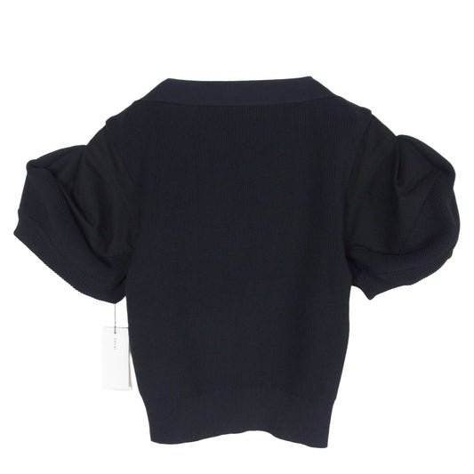 Sacai サカイ 26SS 26-08398 Knit Pullover パフスリーブ ニット 半袖 プルオーバー ブラック系 2【極上美品】【中古】