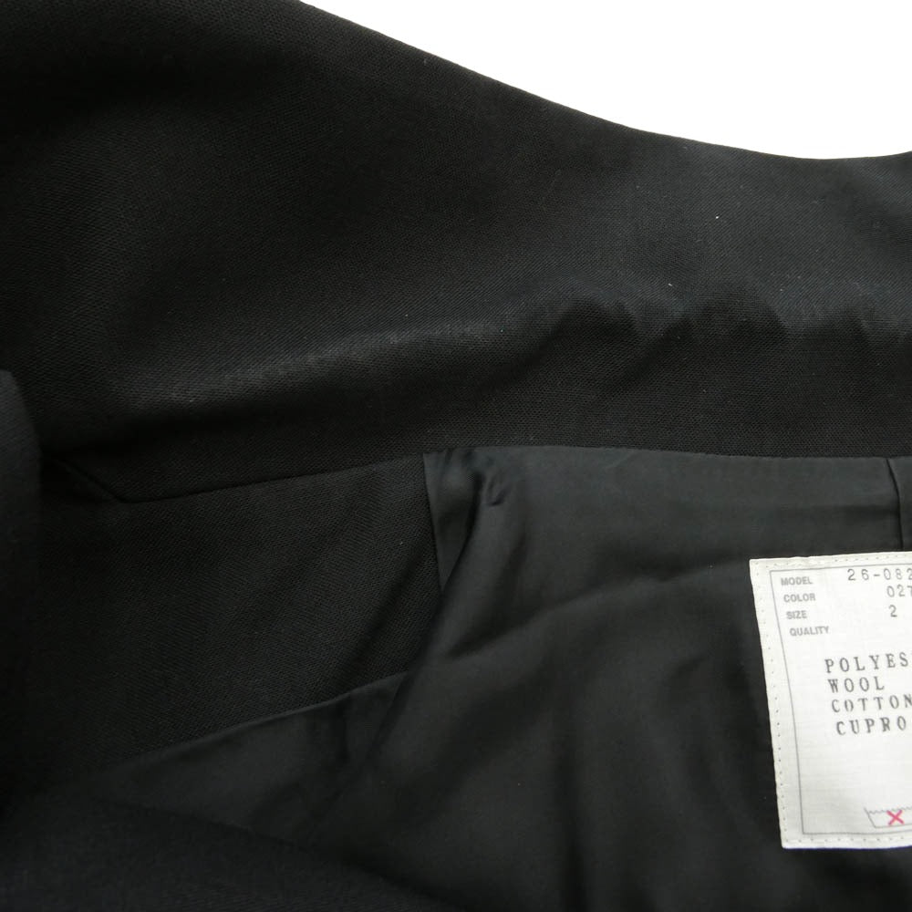 Sacai サカイ 26SS 26-08282 Suiting x Denim Jacket ドッキング テーラード デニムジャケット ショート ブルゾン ブラック系 2【中古】