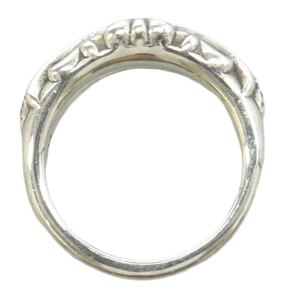 CHROME HEARTS クロムハーツ（原本無） BABY CLSC P D ベイビークラシック フローラルクロス ダイヤ リング シルバー系 約11号【中古】