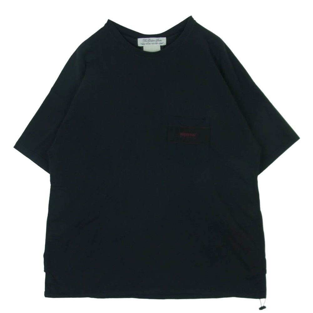 REMI RELIEF レミレリーフ BRIEFING ブリーフィング BRIEFING T-SH I ブリーフィング ロゴ ポケット付き 半袖 Tシャツ カットソー ブラック系 ダークネイビー系 L【中古】