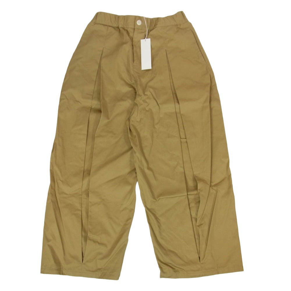 セイジネーション S011 BOX PLEAT TROUSER ボックス プリーツ ワイド トラウザーズ パンツ ベージュ SAND XL【極上美品】【中古】