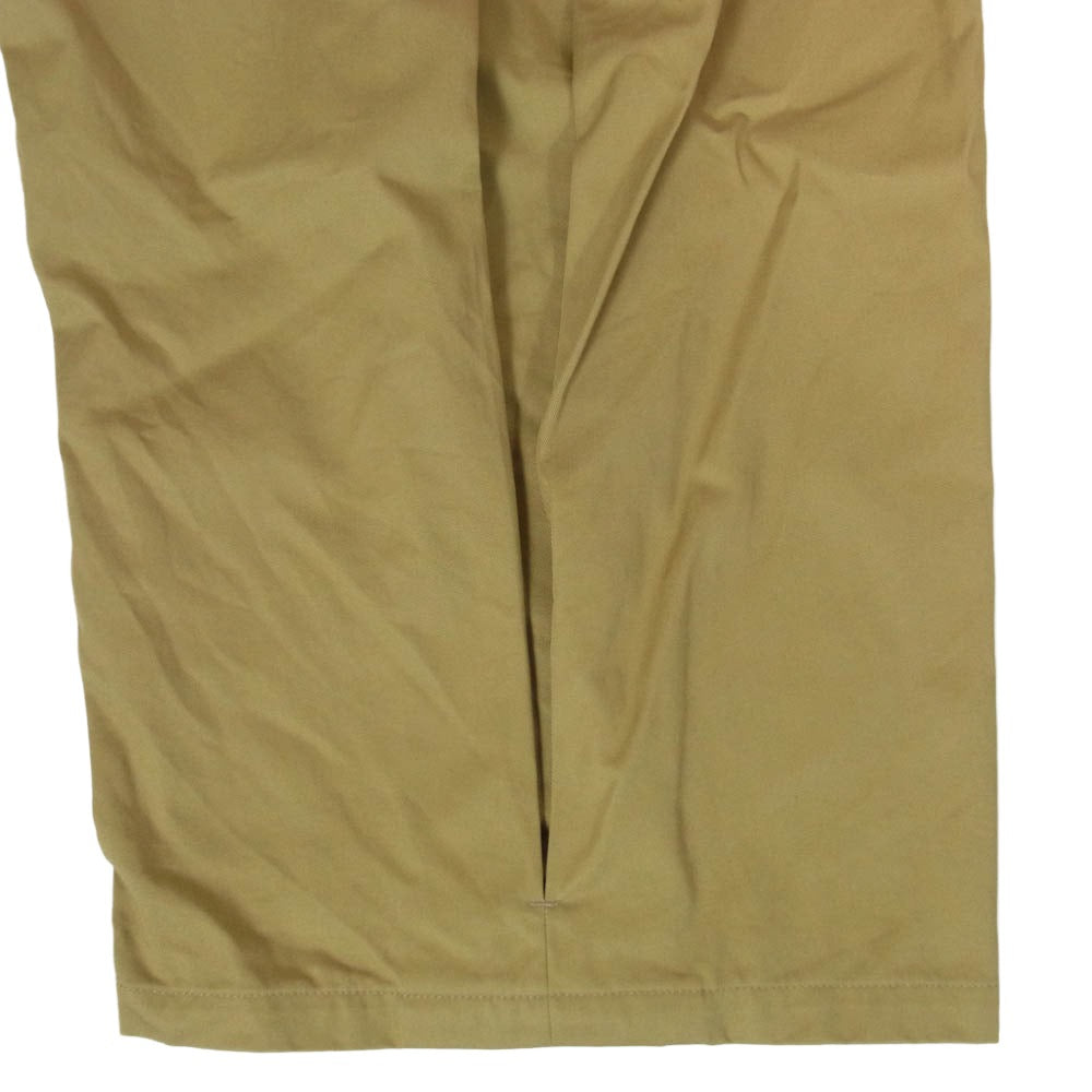 セイジネーション S011 BOX PLEAT TROUSER ボックス プリーツ ワイド トラウザーズ パンツ ベージュ SAND XL【極上美品】【中古】