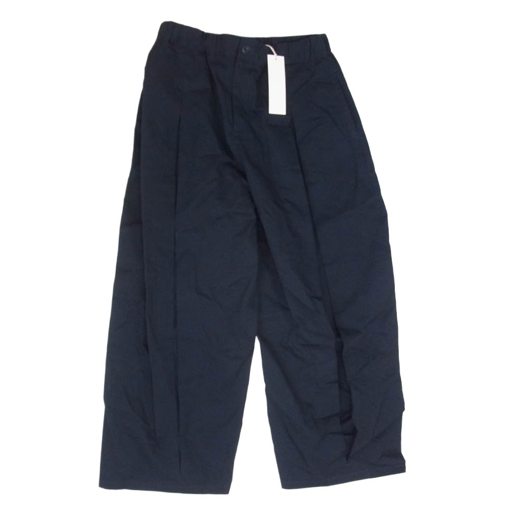 セイジネーション S011 BOX PLEAT TROUSER ボックス プリーツ ワイド トラウザーズ パンツ ネイビー ネイビー系 XL【極上美品】【中古】