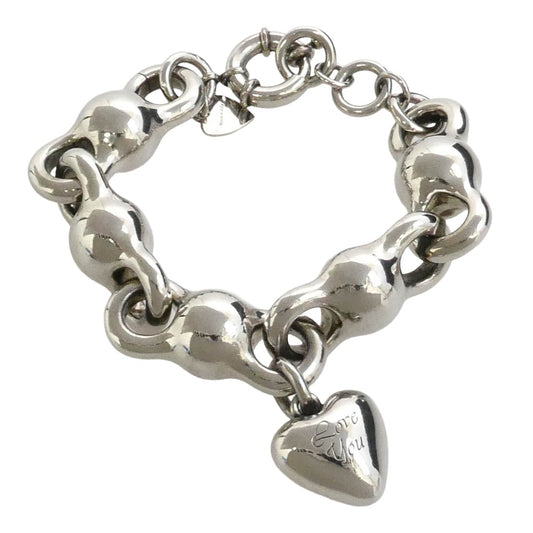 ACNE STUDIOS アクネストゥディオズ FN-UX-JEWE000457 Heart-charm Chunky Bracelet ハートチャーム チャンキー ブレスレット シルバー系【美品】【中古】
