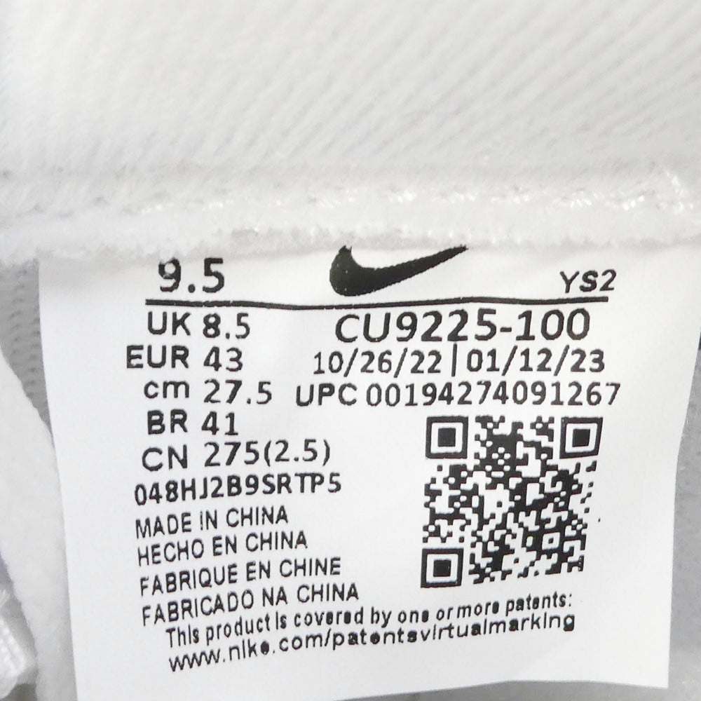 Supreme シュプリーム NIKE ナイキ CU9225-100 x Nike ナイキ シカゴオープン記念ステッカー付属 Air Force 1 Low AF1 エアフォース1 ロー スニーカー ホワイト系 27.5cm【極上美品】【中古】