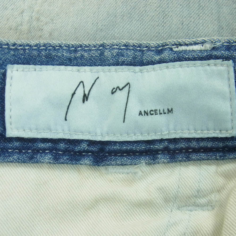 ANCELLM アンセルム 25SS ANC-PT71 LIGHT OZ WIDE STRAIGHT DENIM PANTS ライトオンス ワイド ストレート デニム パンツ インディゴブルー系 1【中古】