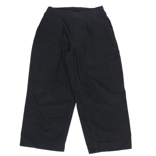 A.PRESSE アプレッセ 26SS AP-4009 USAF Hemmed Bottoms オーガニック強撚糸 フレンチサージ ギャバ ヘム パンツ ブラック系 2【中古】