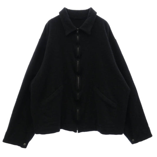 COMOLI コモリ 24AW A03-01014 縮絨ウール ジップショートジャケット ブルゾン ブラック系 2【中古】