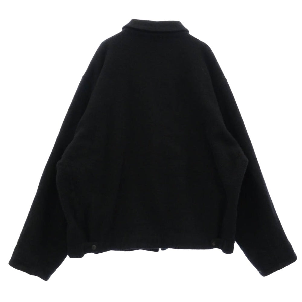 COMOLI コモリ 24AW A03-01014 縮絨ウール ジップショートジャケット ブルゾン ブラック系 2【中古】