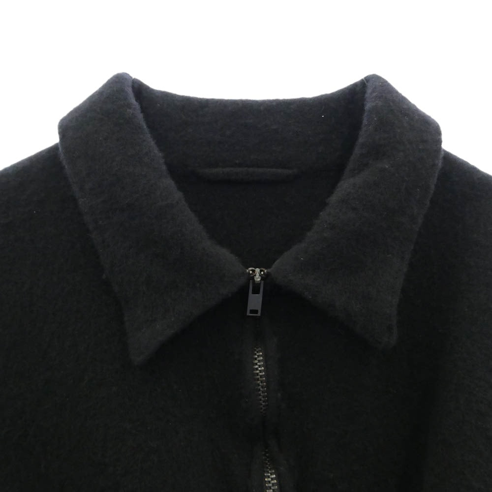COMOLI コモリ 24AW A03-01014 縮絨ウール ジップショートジャケット ブルゾン ブラック系 2【中古】