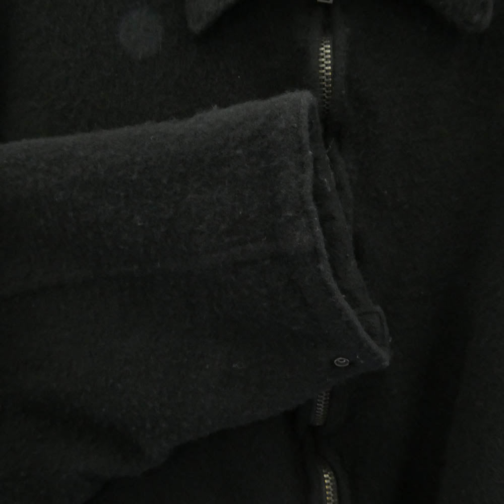 COMOLI コモリ 24AW A03-01014 縮絨ウール ジップショートジャケット ブルゾン ブラック系 2【中古】