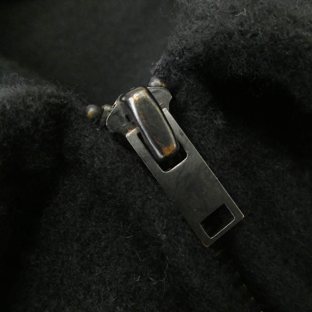 COMOLI コモリ 24AW A03-01014 縮絨ウール ジップショートジャケット ブルゾン ブラック系 2【中古】