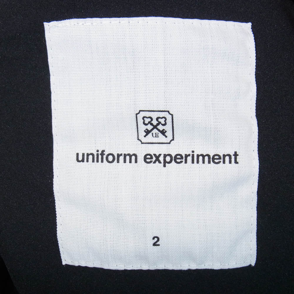 uniform experiment ユニフォームエクスペリメント 19AW UE-192018 PADDED VEST ロゴプリント パデッド 中綿 ベスト ブラック系 2【中古】