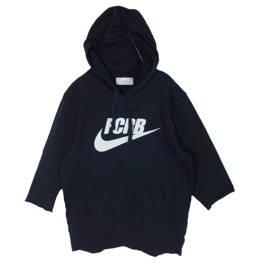F.C.R.B. エフシーアールビー 396346-010 7分袖 カットオフ スウェット パーカー ダークネイビー系 L【中古】