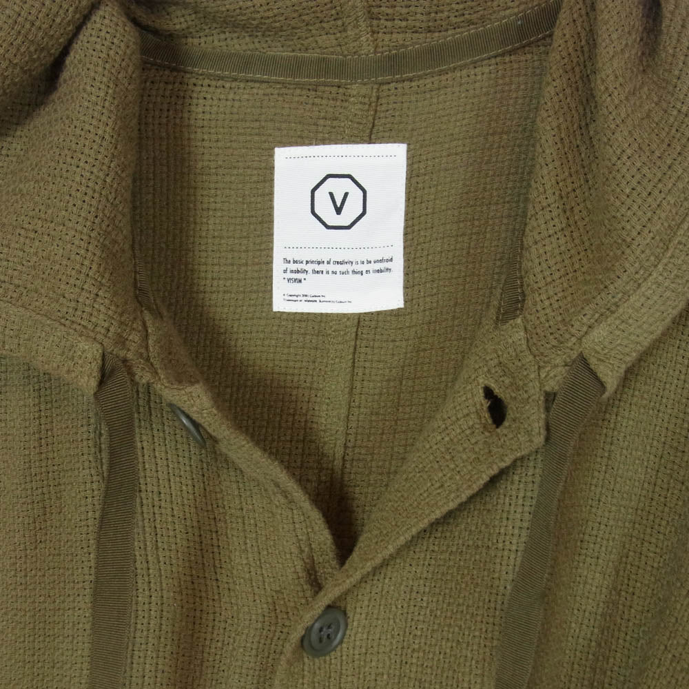 VISVIM ビズビム コットン フルボタン パーカー カーキ系 M【中古】