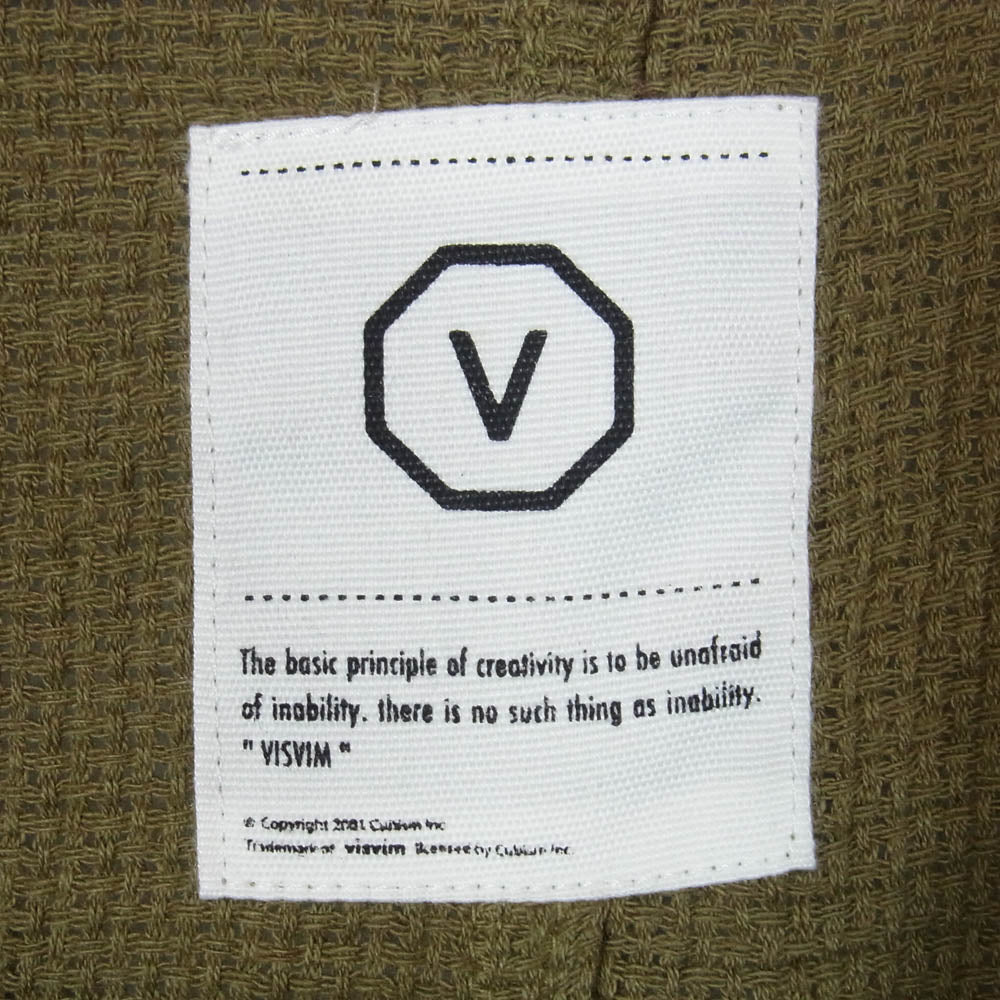VISVIM ビズビム コットン フルボタン パーカー カーキ系 M【中古】