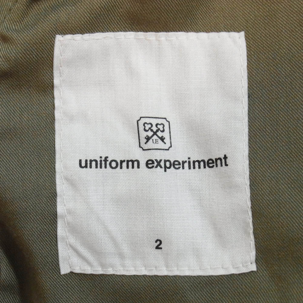uniform experiment ユニフォームエクスペリメント UE-101034 ヘリンボーン カーゴパンツ カーキ系 2【中古】