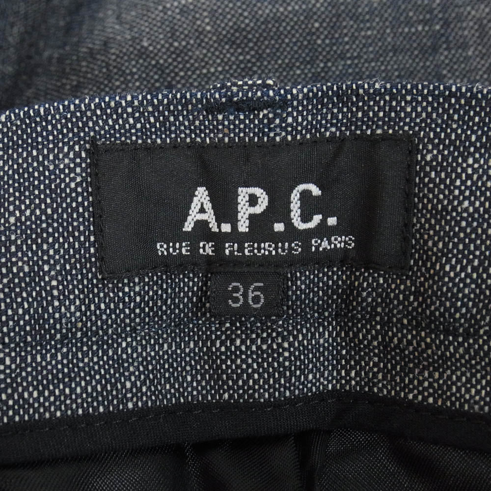 A.P.C. アーペーセー デニムト ラウザーズ パンツ インディゴブルー系 36【中古】