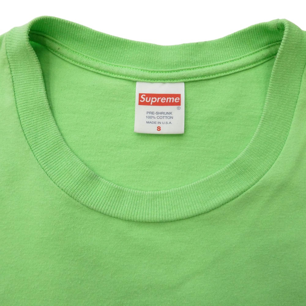 Supreme シュプリーム 22SS Alien Tee エイリアン クルーネック 半袖 Tシャツ ショートスリーブ カットソー ライトグリーン系 S【中古】