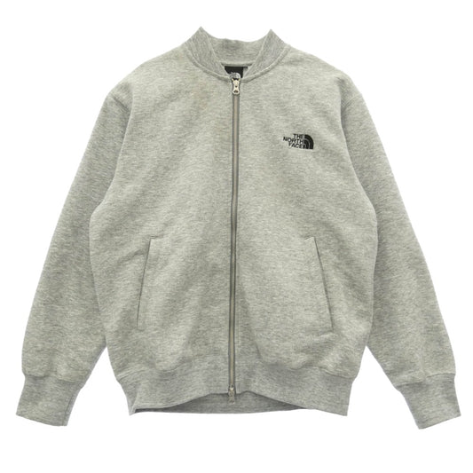 THE NORTH FACE ノースフェイス NT62336 Bomber Sweat 刺繍ロゴ ボンバー スウェット ジャケット グレー系 M【中古】