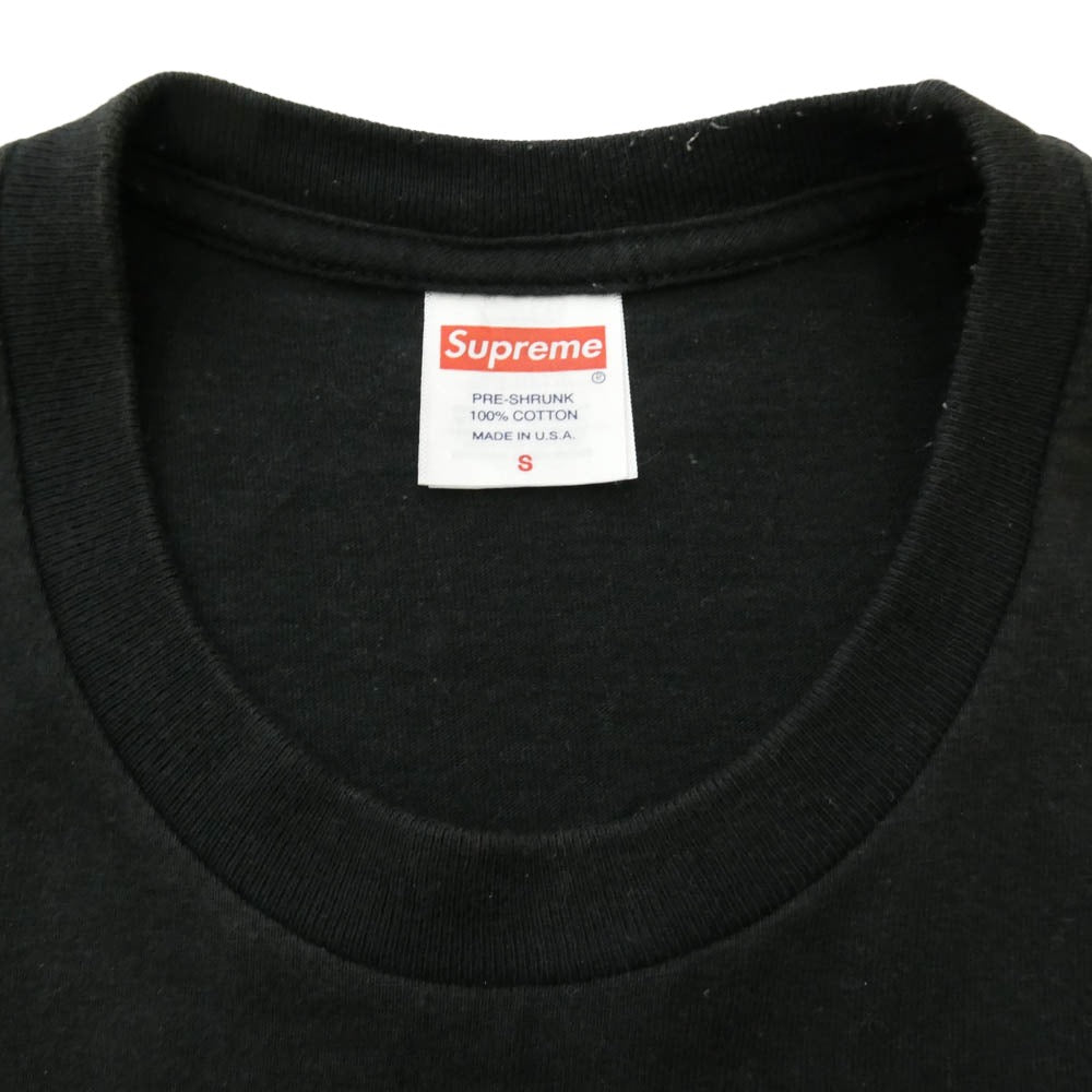 Supreme シュプリーム 23SS Ronin Tee ローニン フロントプリント クルーネック 半袖 Tシャツ ショートスリーブ カットソー ブラック系 S【中古】