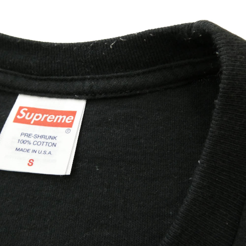 Supreme シュプリーム 23SS Ronin Tee ローニン フロントプリント クルーネック 半袖 Tシャツ ショートスリーブ カットソー ブラック系 S【中古】