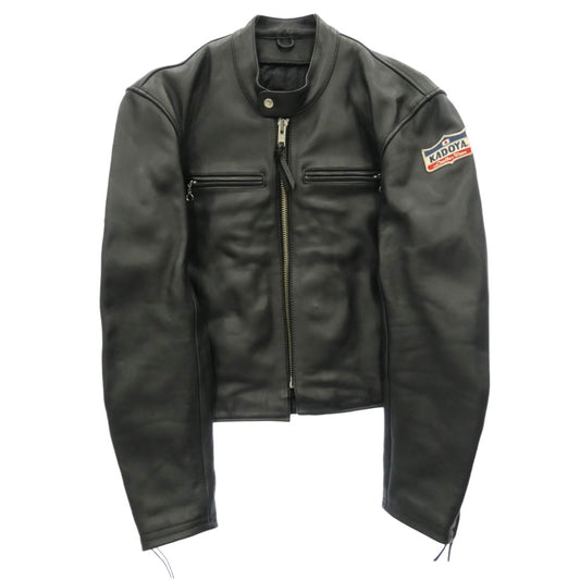 KADOYA カドヤ KPXVS1-006 K'S LEATHER＆K'S PRODUCT レザー シングル ライダース ジャケット ブラック系 XXXL【中古】