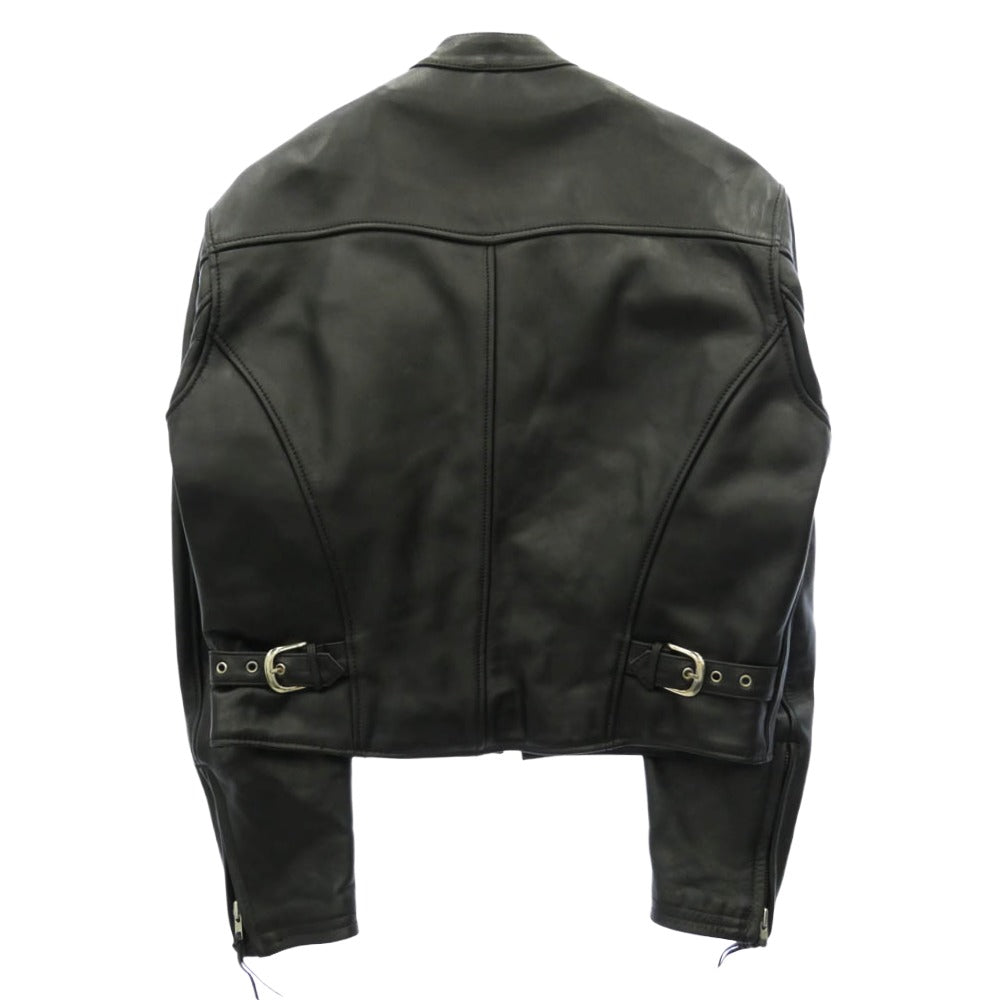 KADOYA カドヤ レザー ハンチング キャップ 帽子 ブラック系 L【中古