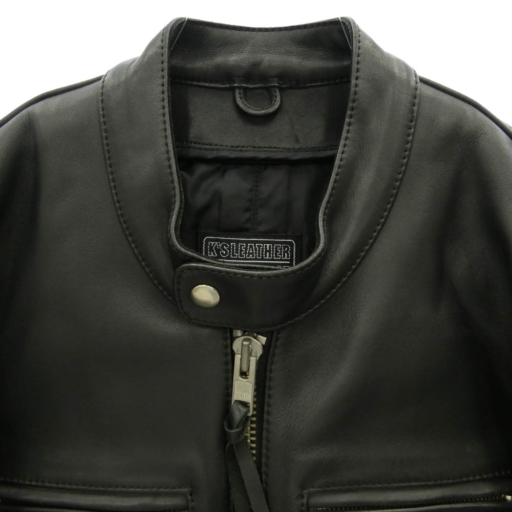 KADOYA カドヤ KPXVS1-006 K'S LEATHER＆K'S PRODUCT レザー シングル ライダース ジャケット ブラック系 XXXL【中古】